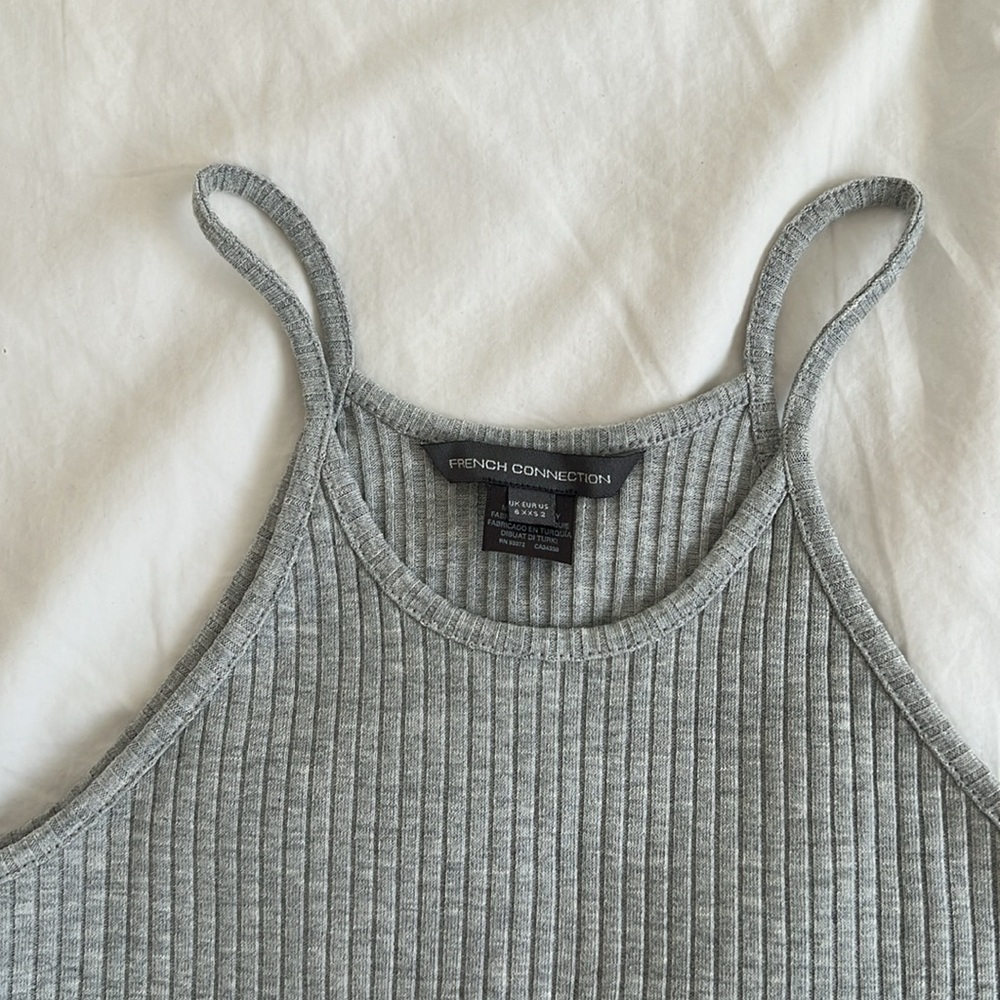 Gray Ribbed Bodycon Dress - Picture 3 of 3